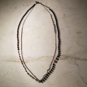 Costume jewelry double necklace